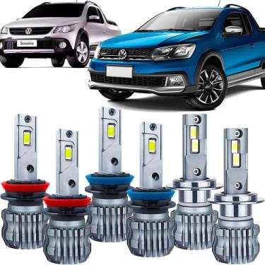 Imagem de Kit Ultra Led Slim 6000k Saveiro Cross G5 G6 G7 G8 2013 a 2024 - RayX