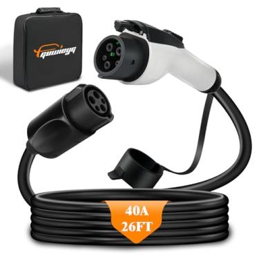 Imagem de GUWIEYG Cabo De Extensão Para Carregador De Veículos Elétricos, 26 Pés, 40A, J1772, Cabo De Extensão Para Carregamento Rápido De Veículos Elétricos, Compatível Com Todos Os Carregadores Sae J1772