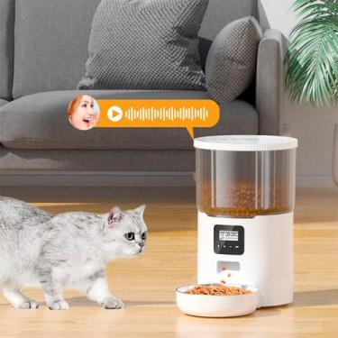 Imagem de Alimentador Automático Inteligente para Pets com Controle por APP e Vo