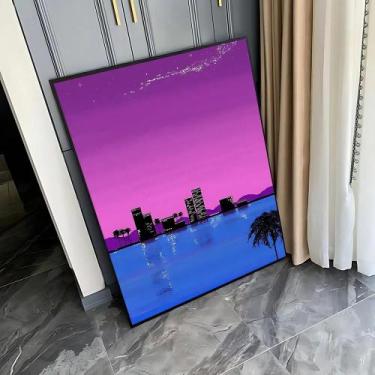 Imagem de Pôster Vintage De Praia Japonesa Vaporwave Hiroshi Nagai Kraft Club Ba