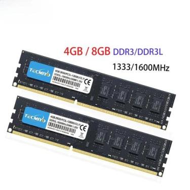 Imagem de TECMIYO RAM DDR3 DDR3L 8GB 4GB DIMM para Desktop 1600 1333 Memória 1.3