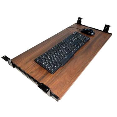 Imagem de Suporte Deslizante Teclado e Mouse Retratil - Bimove, Amadeirado Escur