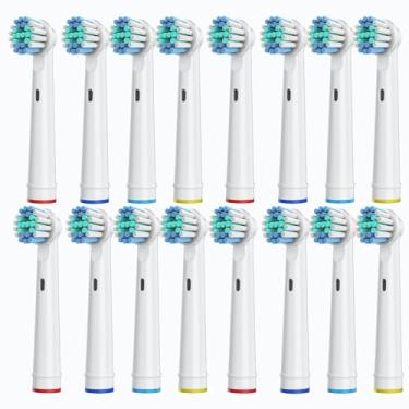Imagem de Cabeças de substituição compatíveis com escova de dentes elétrica Oral-B Professional Care/SmartSeries/Advance Power/Pro Health/Triumph/3D Excel/Vitality Clean 1000 2000 5000 6000 7000 (16)
