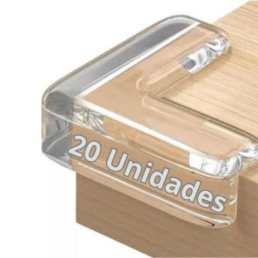Imagem de Kit 20 Cantoneiras De Silicone Protetor De Quina Bebê Móveis - VestTop
