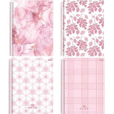 Imagem de Sao Domingos - Caderno Univ 80Fls Capa Dura Rosa Rose Sao Domingos 10225