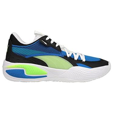 Imagem de PUMA Men's Court Rider Basketball Shoes (Black (9.5, Future Blue/Green Glare, Numeric_9_Point_5)