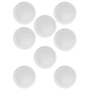 Imagem de 8 Plafon LED Ourolux 24W Branca Quente Embutir