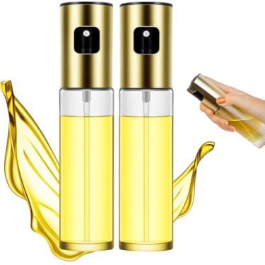 Imagem de kit 2 Spray Azeite Vinagre de Vidro Óleo Borrifador Pulverizador Galheteiro Frasco Culinário Design Elegante Prático Econômico Saudável Versátil Multiuso 100 ml Premium