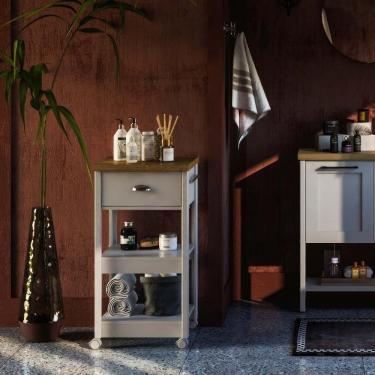 Imagem de Gabinete Banheiro Ditália Ba-130 Cinza