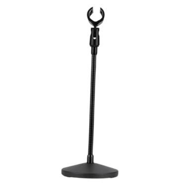 Imagem de menolana Suporte de mesa para microfone com base redonda e suporte flexível para microfone de mesa para para de reunião e concerto Podcast, 14cmx40cm