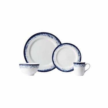Imagem de Serviço de 24 Peças com Bowl e Caneca em Porcelana, Decoração Névoa Azul, Porcelana Schmidt