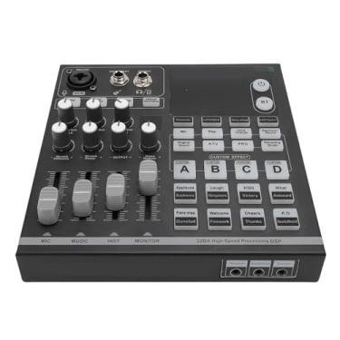 Imagem de Diydeg Cartão de Som Profissional, Mixer Live Board Board Mixer Com 12 Efeitos Sonoros 5 Changers de Voz para Transmissão Ao DJ de Podcast de karaokê