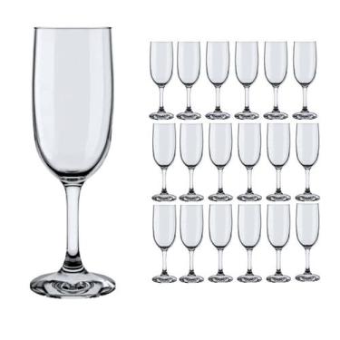 Imagem de Conjunto Taças de vidro 180ML Champagne Com - 18 Unidades, Taça champa