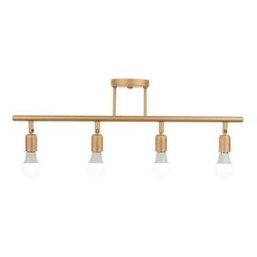 Imagem de Luminária Articulada Retrô Trilho Spot E27 Ouro Cozinha Sala - Om Luz,