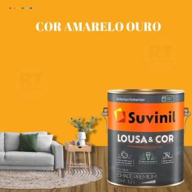 Imagem de Tinta Lousa Suvinil 3,2l  Para Parede Metal e Madeira Cor Preto Absolu