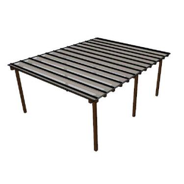 Imagem de Cobertura Policarbonato Alveolar 6,00m x 4,00m - Cristal 4mm - RM Poli