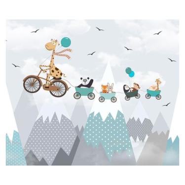Imagem de Papel de Parede Adesivo Infantil Safari Quarto Menino - 647pcm - Allod