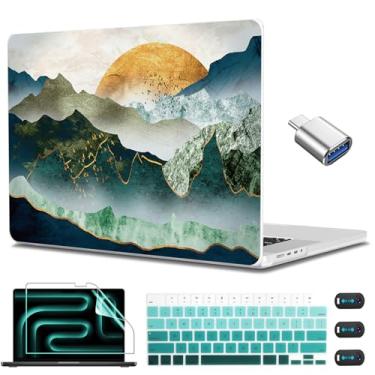 Imagem de CISSOOK Capa Mountain para MacBook Pro de 14 polegadas, versão 2024, 2023-2021, modelo M4, A3112, A3185, A3401, M3, A2992, A2918, M2, A2779/A2442, M1 com Touch ID, capa de plástico Sunshine Mountain