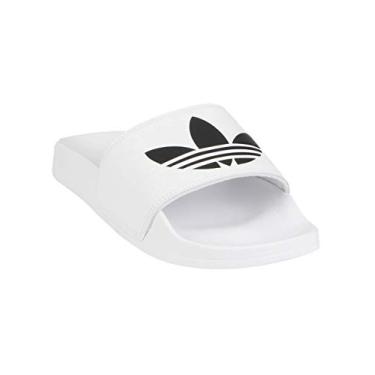 Imagem de adidas Originals Slide masculino Adilette Lite, Branco/Núcleo preto/branco, 15