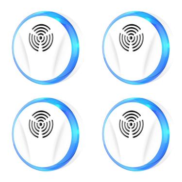 Imagem de Repelente de pragas ultrassônico interno para controle de roedores, repelente de mosquitos, assassino de baratas, dissuasor de aranha, repelente eletrônico de ratos (4, branco)