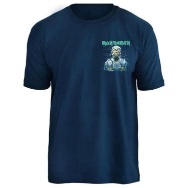 Imagem de Camiseta Stamp de Banda Iron Maiden Unissex em Algodão Manga Curta Oficial-Unissex