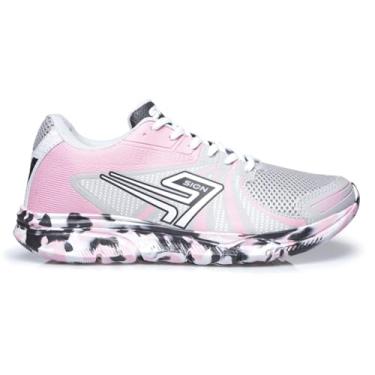Imagem de Tênis Feminino Sion Gel Sendai – Leve, Confortável para Corrida e Academia (Cinza/Rosa, BR, Adulto, Numérico, 38)