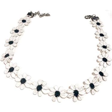 Imagem de caiyao Pingente de folha de girassol colorido feito à mão com corrente clavicular ajustável, joia elegante para mulheres e meninas, Metal, metal