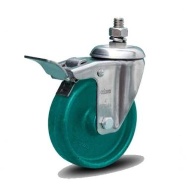 Imagem de Rodizio Alta Temperatura Inox3 Pol.Gir.Espiga C/Freio 230ºc - COLSON