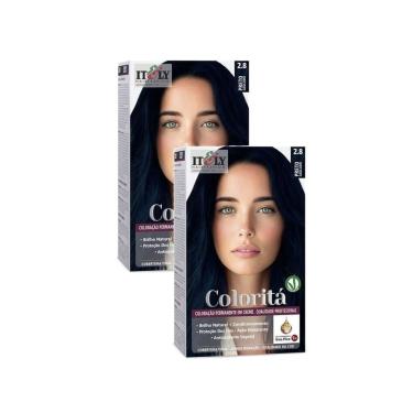 Imagem de Kit 2 Coloração Itely Coloritá 2.8 Preto Azulado