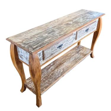 Imagem de Aparador Pés Recortados com 2 Gavetas em Patina Branco 1,60m