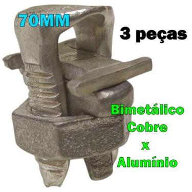 Imagem de Kit 3 Conector Split Bolt Parafuso Fendido para Emenda Cabos 70mm Bime