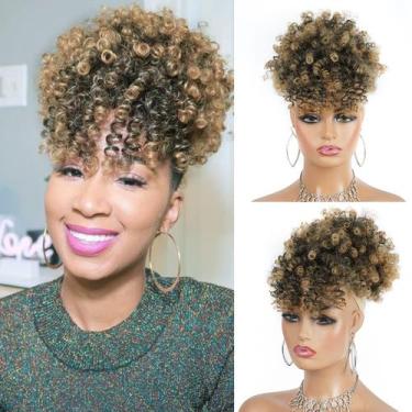 Imagem de Rabo de cavalo Cetiq Afro Puff com cordão e clipe de cabelo encaracola