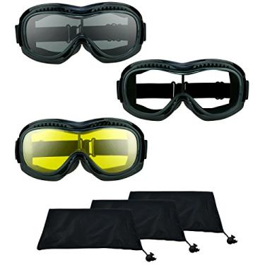 Imagem de Bikershades Óculos de proteção para óculos de sol amarelos, claros, motociclistas, ciclismo, esqui, céu, mergulho, trabalho ao ar livre
