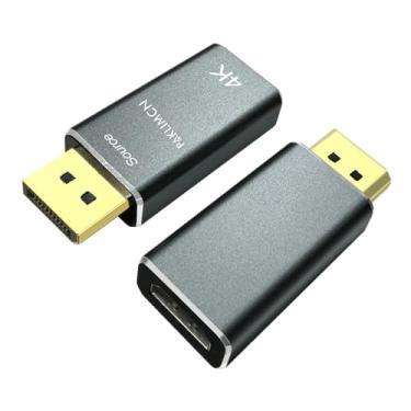 Imagem de Cabo adaptador DisplayPort para HDMI 4K 8K, (2K 60Hz, 1080p 120Hz), porta de exibição unidirecional para conversor de monitor HDMI compatível com HP, Dell, GPU, AMD, NVIDIA, mais (1 pacote com