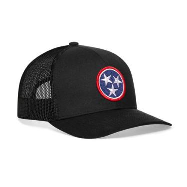 Imagem de Chapéu de caminhoneiro HAKA Tennessee Flag Tennessee Snapback - Preto