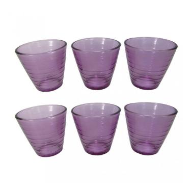 Imagem de Jogo De Copo De Vidro Com 06 Peças Color Dublin 250ml