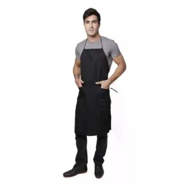 Imagem de Avental Oxford Preto C/Bolso 9343 Santa Clara