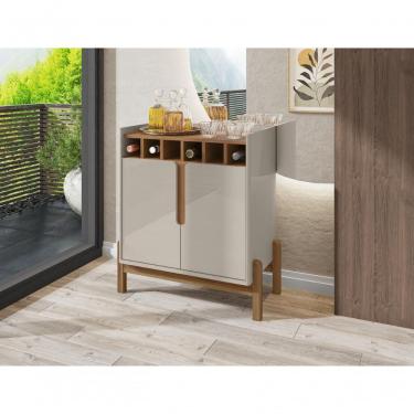 Imagem de Adega Bar Luna 2 Portas Off White-cedro