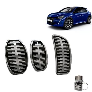 Imagem de Pedaleira Manual Em Aço Inox Peugeot 208 2021 Preto