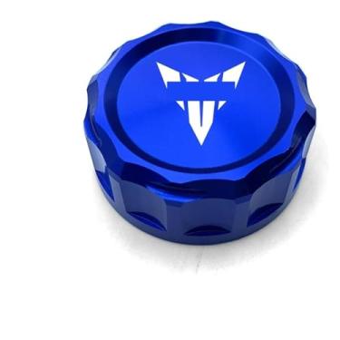 Imagem de Compatível com MT07 FZ07 MT09 SP FZ09 MT10 MT03 MT25 MT125 Tampa do tanque de óleo CNC tampa do reservatório de fluido de freio traseiro 2023 2024 (azul)