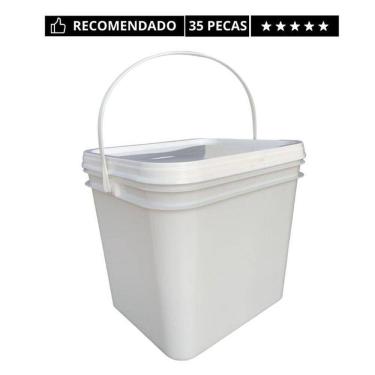 Imagem de Balde retang 3.6lts p papinha de vidro -35 pçs