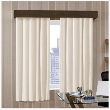 Imagem de Cortina Blackout Corta Luz Plástico PVC Trilho Suisso 2,80x2,50m Bege/