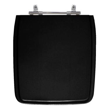 Imagem de Assento Laqueado Anturius Preto Tampa Vaso Luzarte Em Mdf
