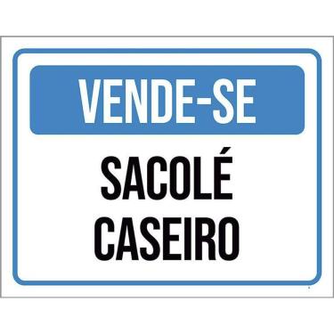 Imagem de Kit 3 Placas Vende-Se Sacolé Caseiro