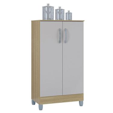 Imagem de Armário Multiuso 60cm 2 Portas Tami P11 Damasco/Off White - Mpozenato