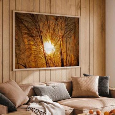 Imagem de Quadro Decorativo Folhagem Relva Por Do Sol - 50x70cm - Quadros On-lin