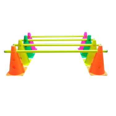 Imagem de Kit Treinamento 3 Níveis 8 Cones 24cm 4 Tubos Funcional