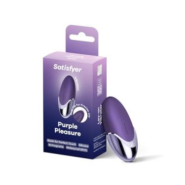 Imagem de Satisfyer Purple Pleasure Lay-On Vibrador - Poderoso Estimulador Vibratório do Clitóris, Massageador Pessoal para Estimulação do Clitóris e Zonas Erógenas - Silicone Macio, Impermeável, Recarregável