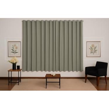 Imagem de Cortina para Sala, Quarto ou Cozinha Microfibra com 2,00m x 1,60 para Varão Simples (Linho)