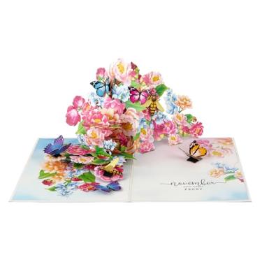 Imagem de MeeSunnie Cartão pop-up colorido de flores e borboletas, 12 meses de nascimento, buquê de flores pop-up 3D para formatura, aniversário, chefe, amor, amigo, mãe, avó, filha, colega de trabalho (2)